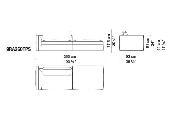 Ткань диван B&B Italia Ричард ARCH-00082196 - Вид №37