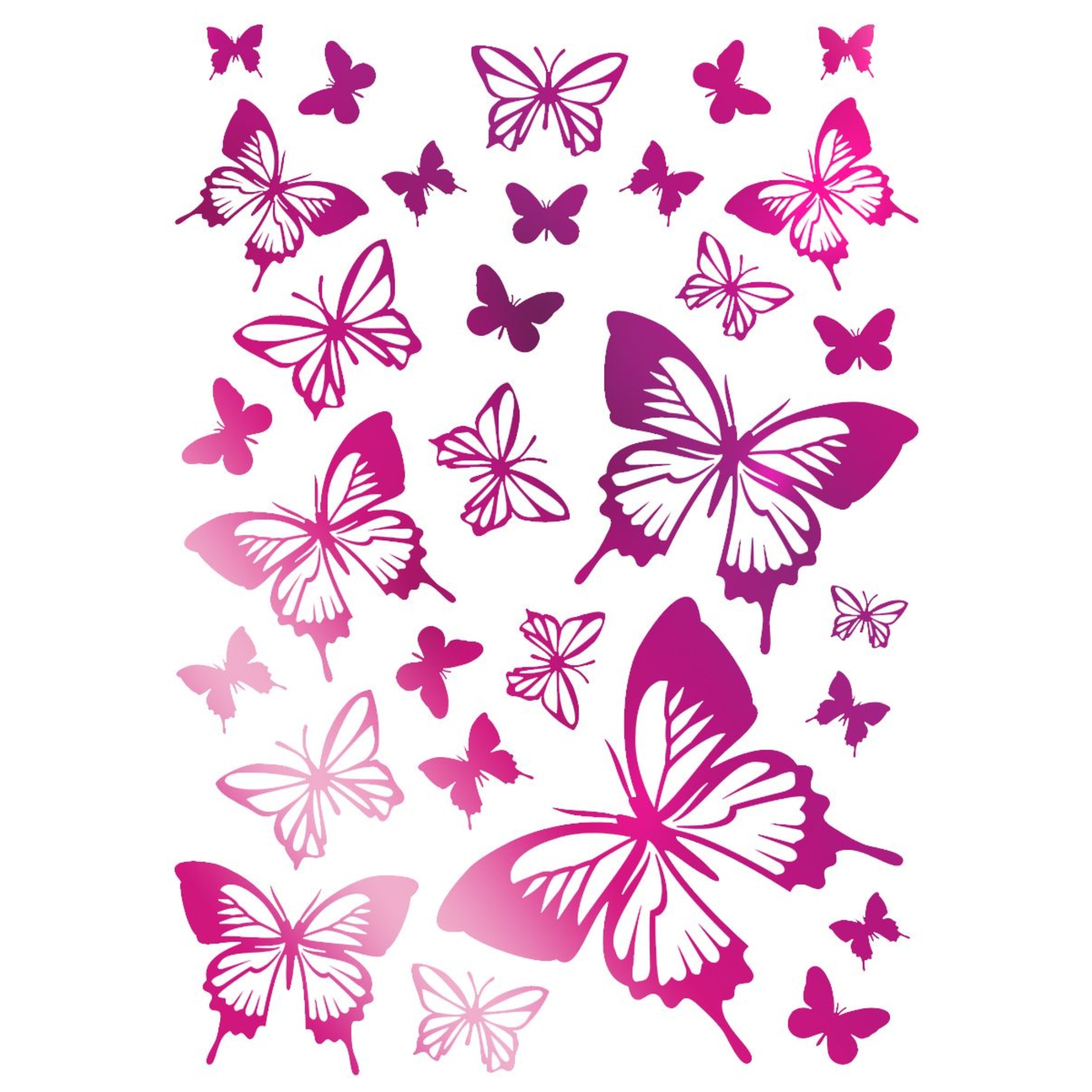 89123990 Наклейка "Розовые бабочки" 35x50 см, 1 шт Santreyd 