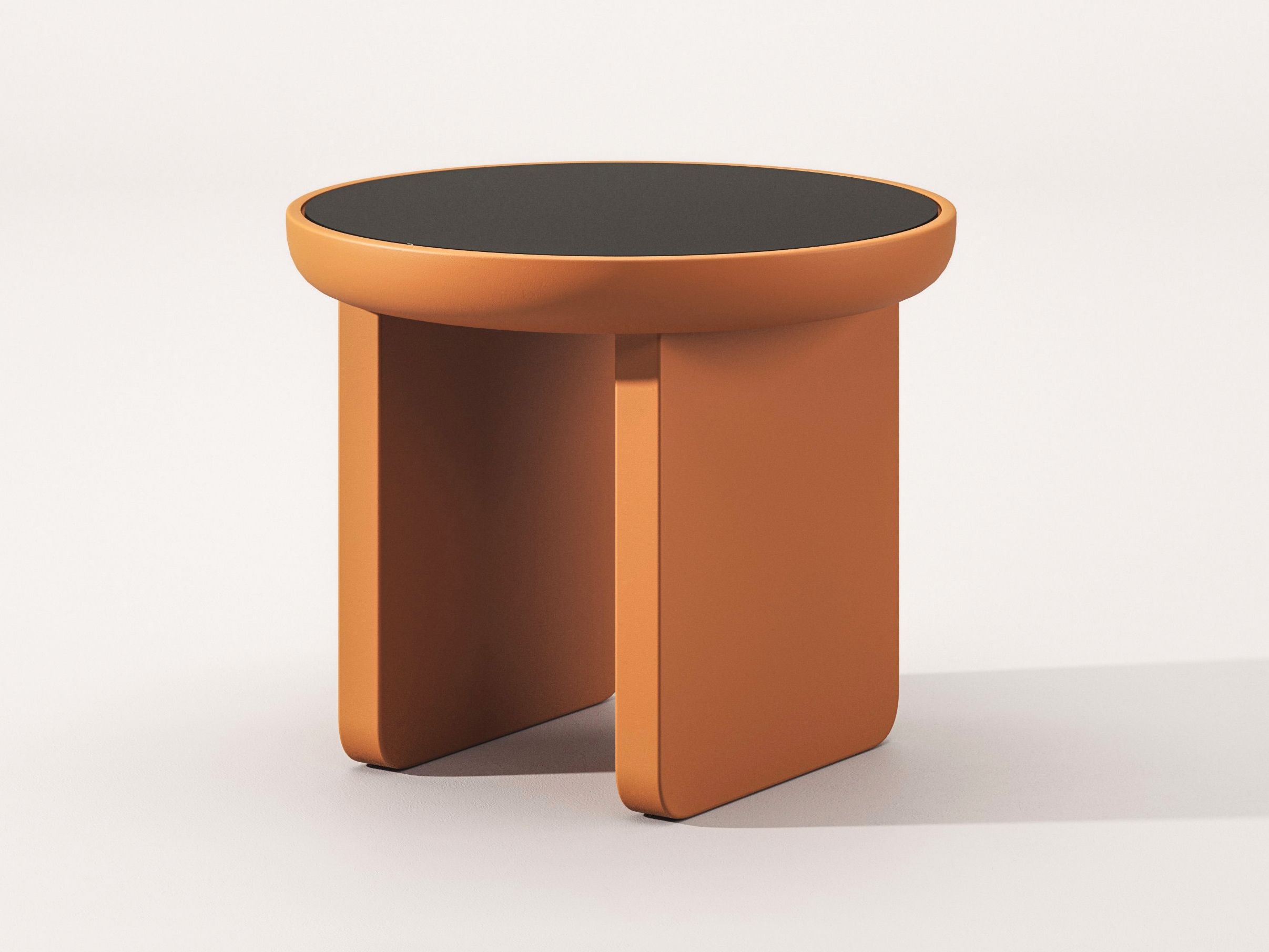 Круглый деревянный и стеклянный журнальный столик Falsasquadra Водяные лилии ARCH-00082712 - Вид №1