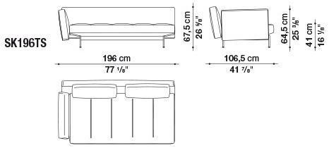 B&B Italia 4-х местный кожаный диван Saké sun-id-1457556 - Вид №14