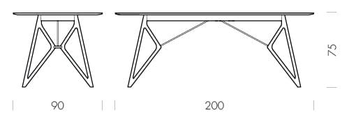 Прямоугольный обеденный стол из линолеума Gazzda TINK ARCH-00079329 - Вид №17