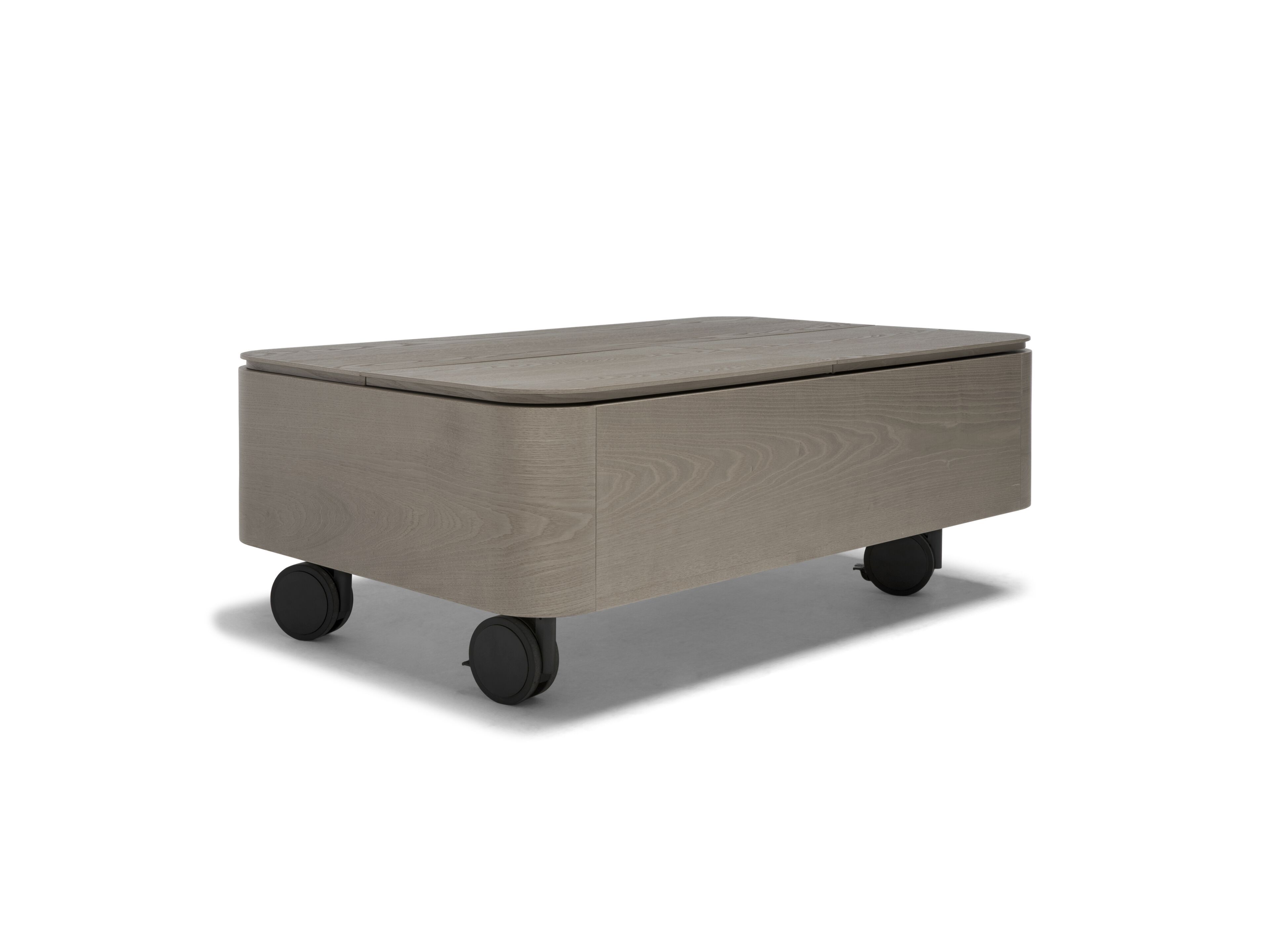 Деревянный журнальный столик с колесами и отсеком для хранения Natuzzi Italia SQUARE ARCH-00091390 - Вид №22