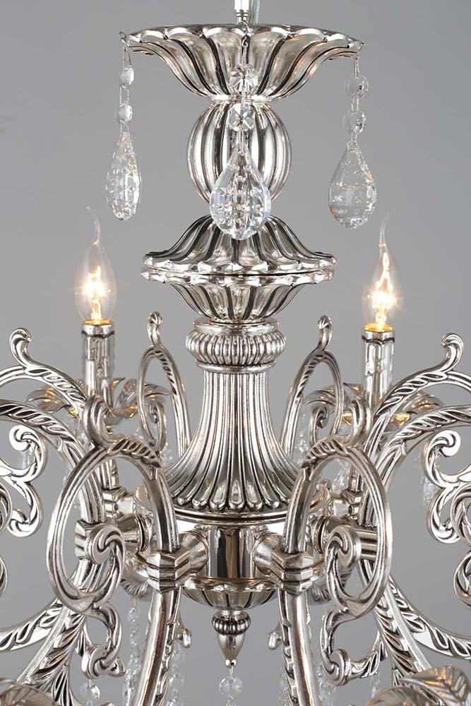 Подвесная люстра Omnilux Cupazzo OML-75503-08 OMNILUX ДИЗАЙНЕРСКИЕ, CUPAZZO 279720 Серебро  - Вид №1