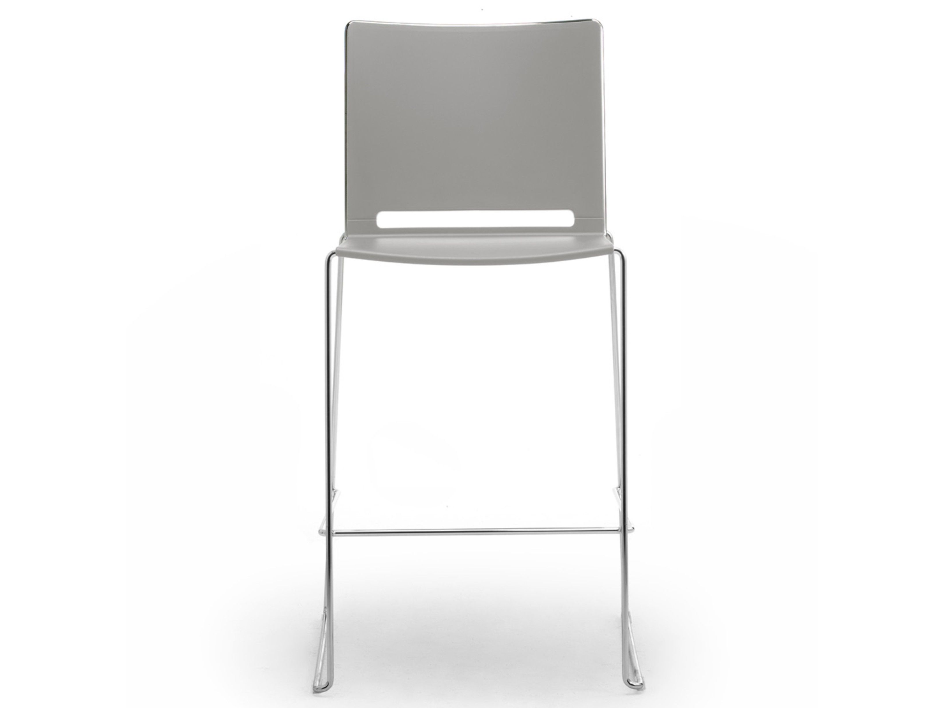 Табурет из хромированной стали и полипропилена Leyform iLike ARCH-00123746