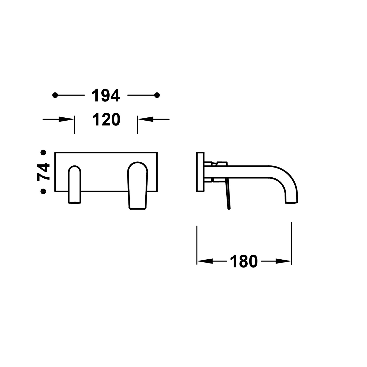 ПРОЕКТ-Видимая часть TRES для корпуса встраиваемой раковины-21130031AC TRES Project - Вид №1