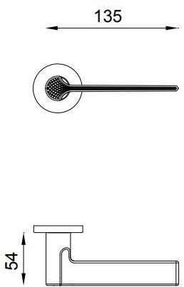 Dnd Ручка из хромированной латуни на розетке sun-id-1353040 - Вид №1