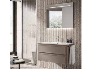 Подвесной умывальник с ящиками и встроенной раковиной