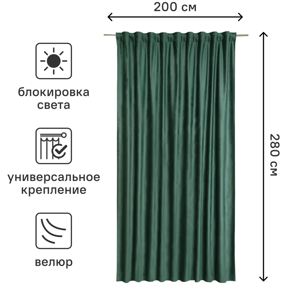 Штора блэкаут Inspire Annalise с бархатной текстурой и скрытым креплением 83716130 STLM-0043716 - Вид №2