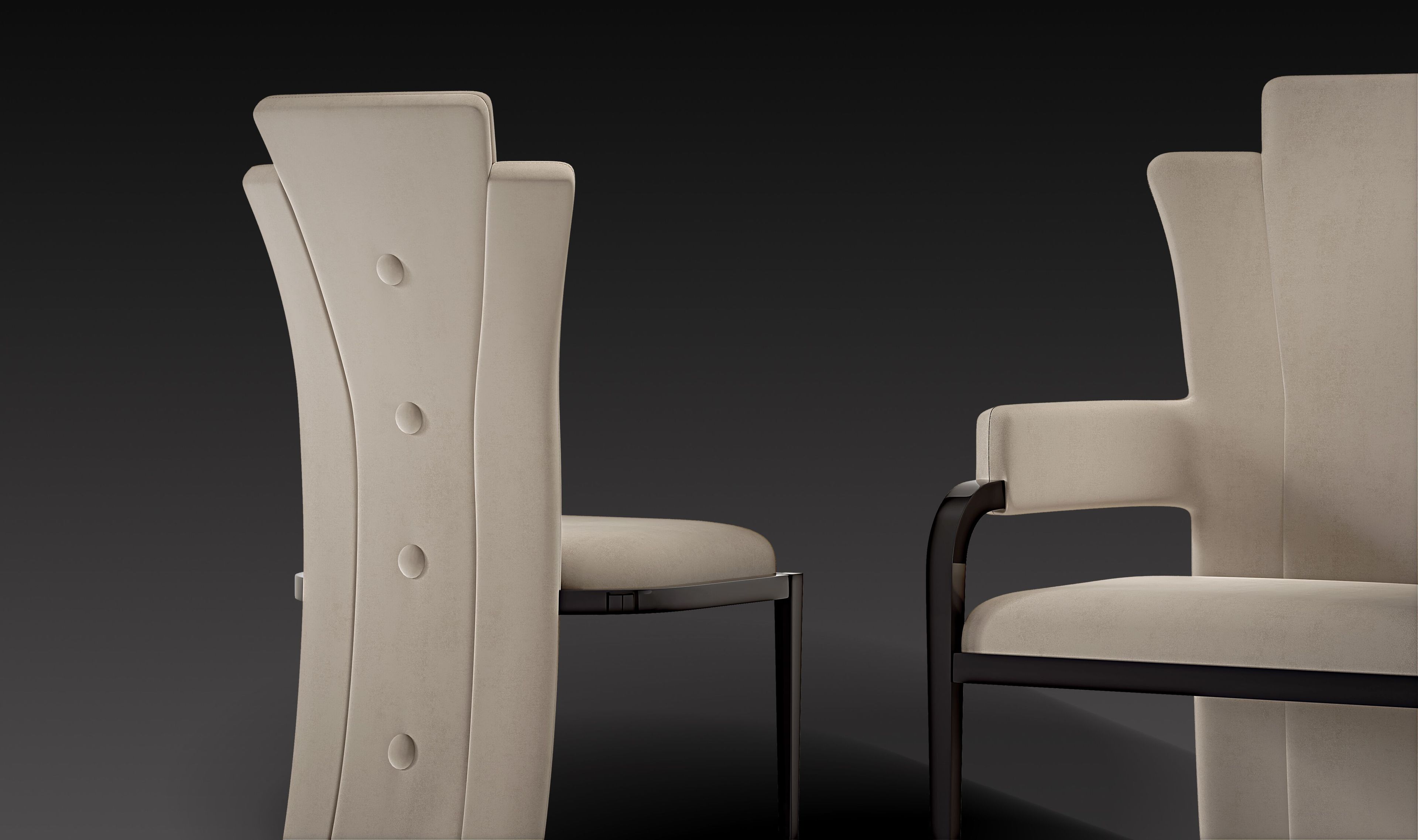 Бархатное кресло с подлокотниками и без них Roman & Co JOSEPHINE ARCH-00100456 - Вид №1