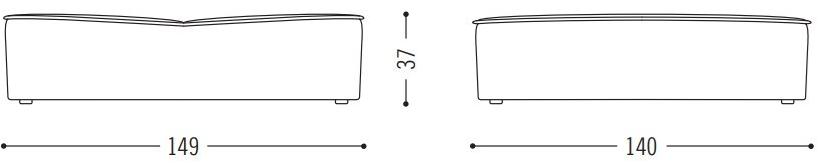 COR Круглый пуф из ткани Nenou sun-id-1394815 - Вид №6