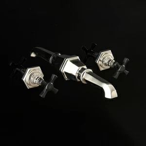 Смеситель для раковины/ванны настенный ADJBCS47NK Devon Devon JUBILEE BLACK CROSS