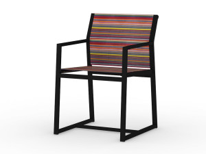 Алюминиевый садовый стул с подлокотниками