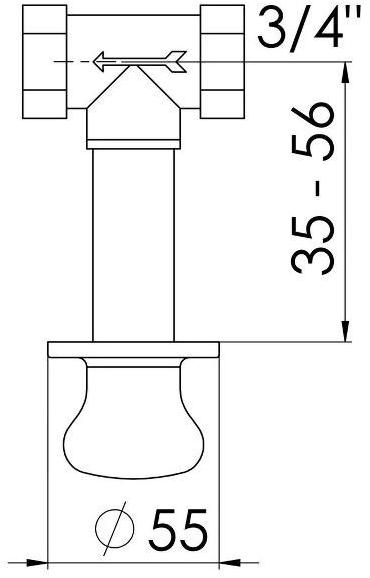 rvb Смеситель для душа на одно отверстие Deville 1955.--.82 - Вид №1
