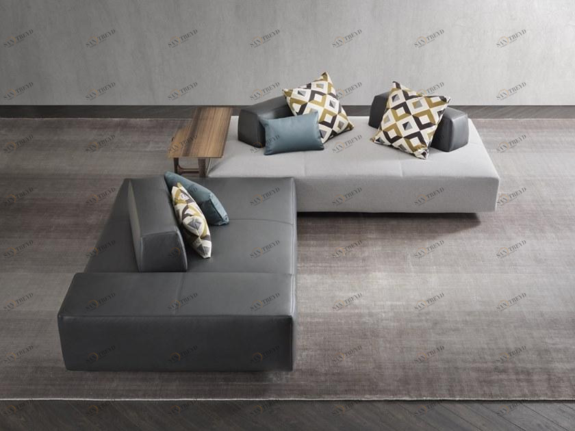 Flou Модульная скамья со спинкой, обитая тканью sun-id-1443945