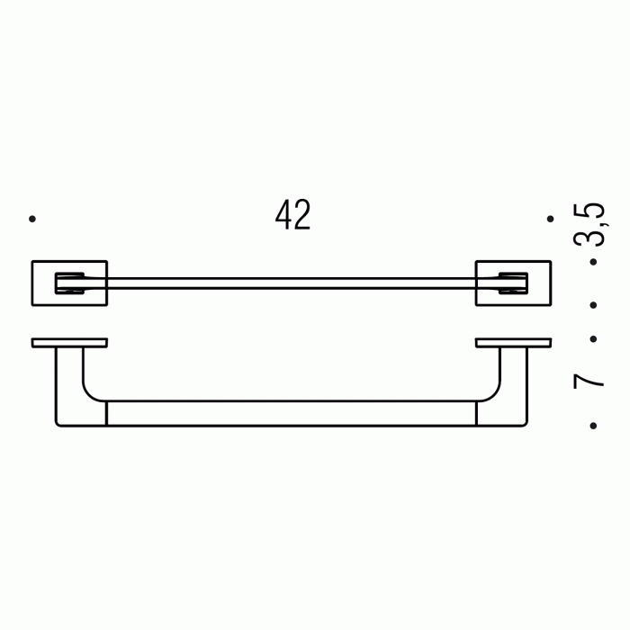 B1609 Полотенцедержатель 42 см COLOMBO LOOK Colombo Design - Вид №2