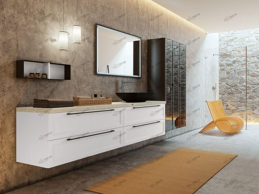 Archeda Тумба под умывальник из лакированной древесины одинарная Seta sun-id-1486302