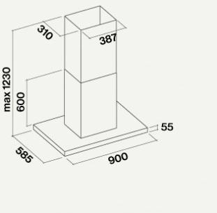 Falmec Островной кожух с фильтрами с активированным углем из нержавеющей стали Silence - nrs sun-id-1474125 - Вид №4