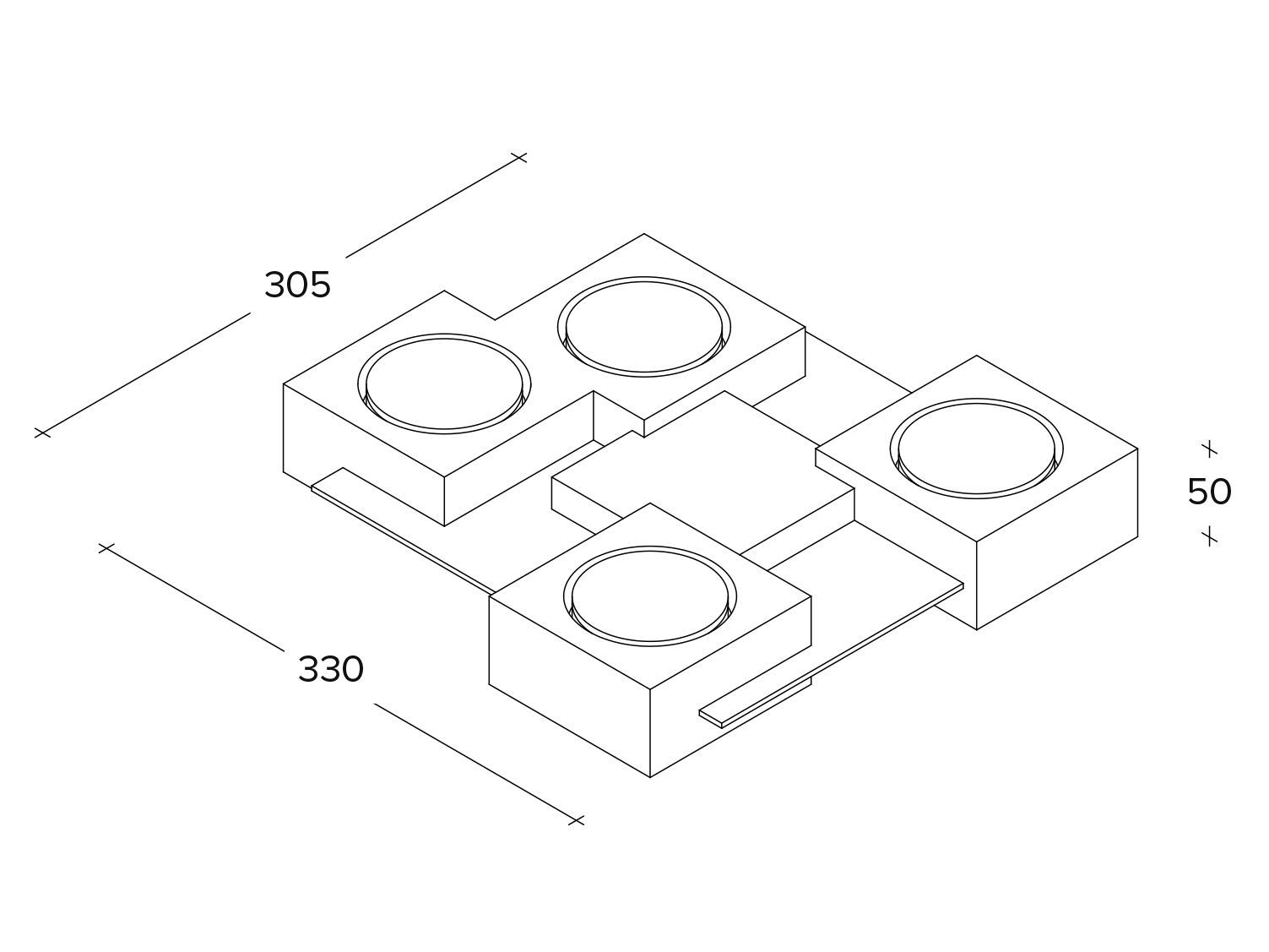 Гипсовый потолочный светильник Tecnico MILET ARCH-00082761 - Вид №1