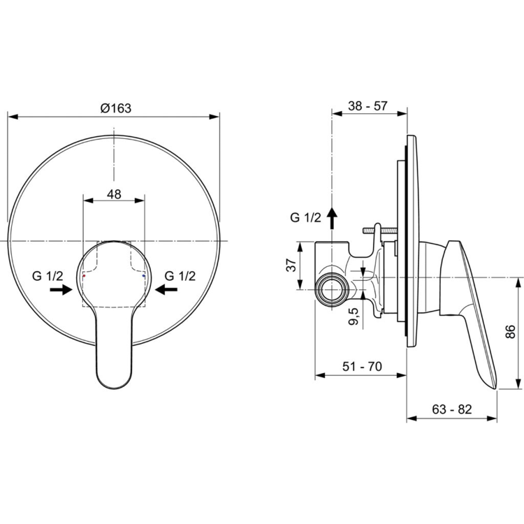 BD125AA Душевой набор 4 в 1 Ideal Standard IDEALSPRAY  - Вид №6