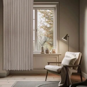 WITERRA Штора кантри бежевая 200x280 см с универсальной лентой 89399732