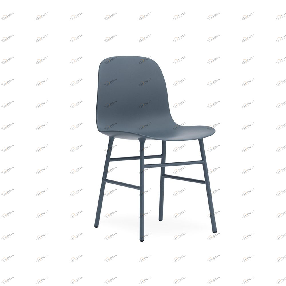 Стул без ручек Form с металлическими ножками 78х48х52 см, синий Normann Copenhagen 602813