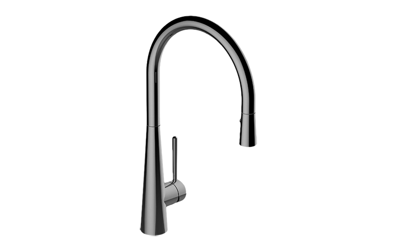 E-4881-LM52 - Кухонный смеситель с выдвижным душиком и двойной функцией спрей и струя GRAFF Conical