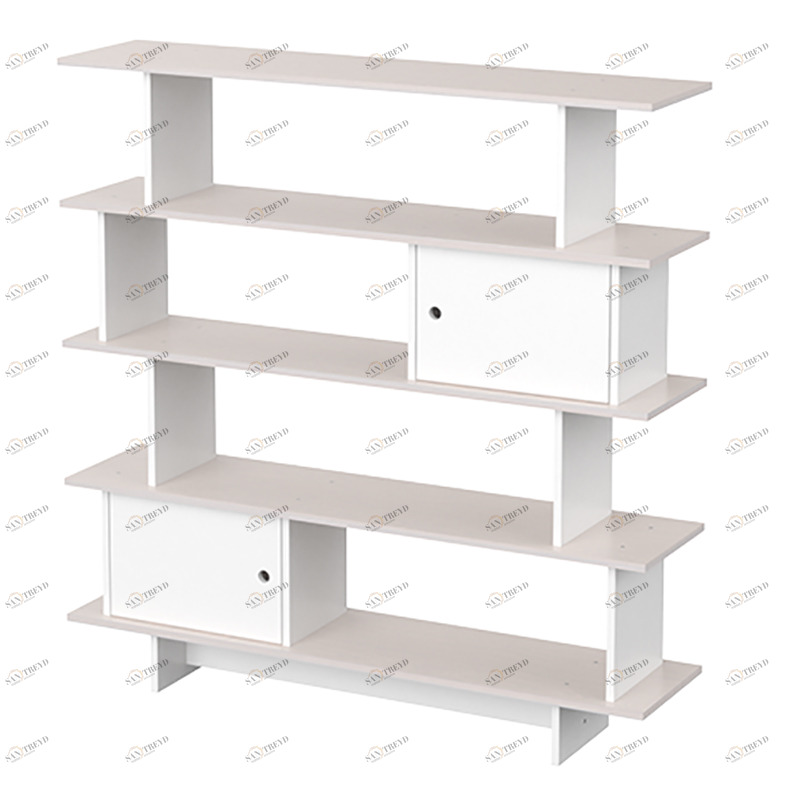 Стеллаж открытый с двумя дверцами 146 см Line L белый ELLIPSE ELLIPSE LINE 257705 Белый Santreyd 