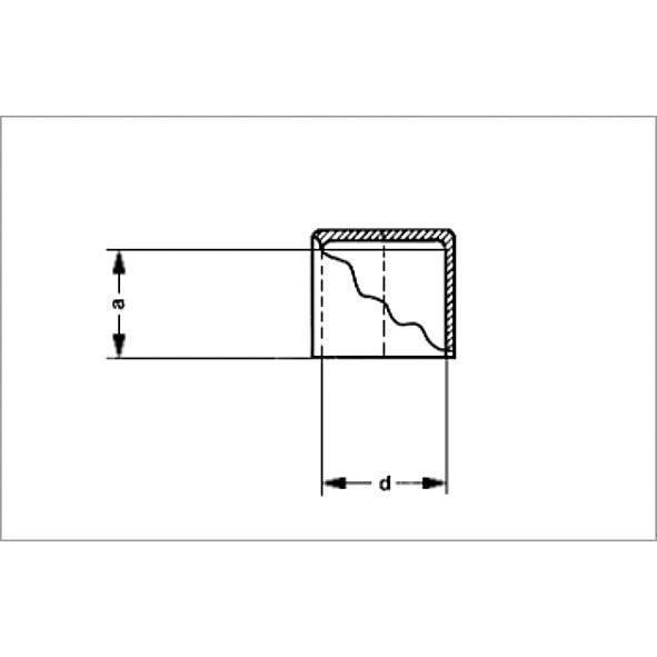 153018 SANHA 5301 заглушка ВПр, медь  8 мм  - Вид №1