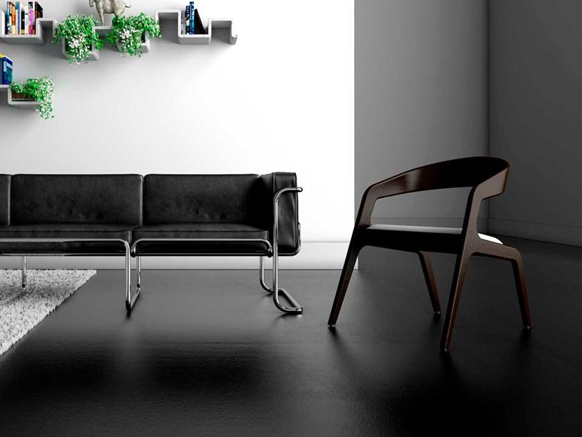 Prieto Studio Кожаный диван с алюминиевой конструкцией Lotus Lot002 - Вид №6