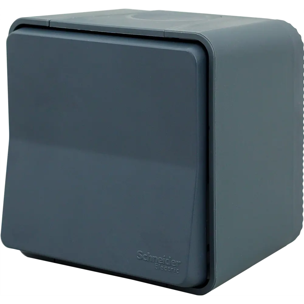 Переключатель накладной влагозащищенный Systeme Electric Mureva Styl 1 клавиша IP55 цвет антрацит STLM-2179351 - Вид №1