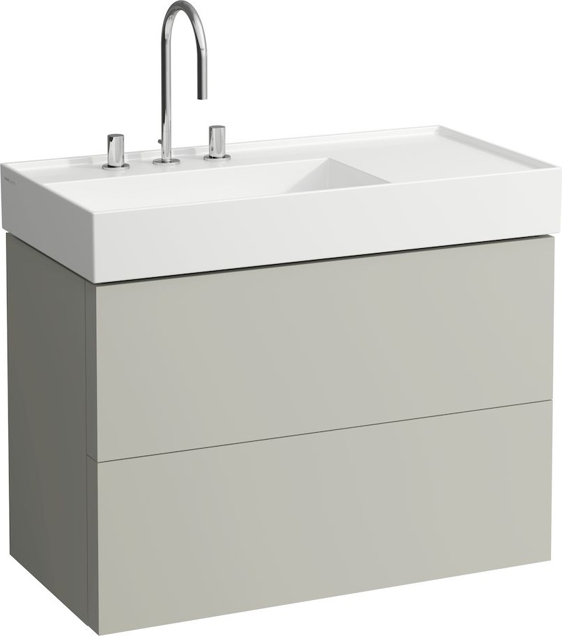 H4076180336421 Шкафчик под раковину, 2 ящика, включает в комплект органайзер, для раковины с полочкой справа 810338 LAUFEN PRO - Вид №1