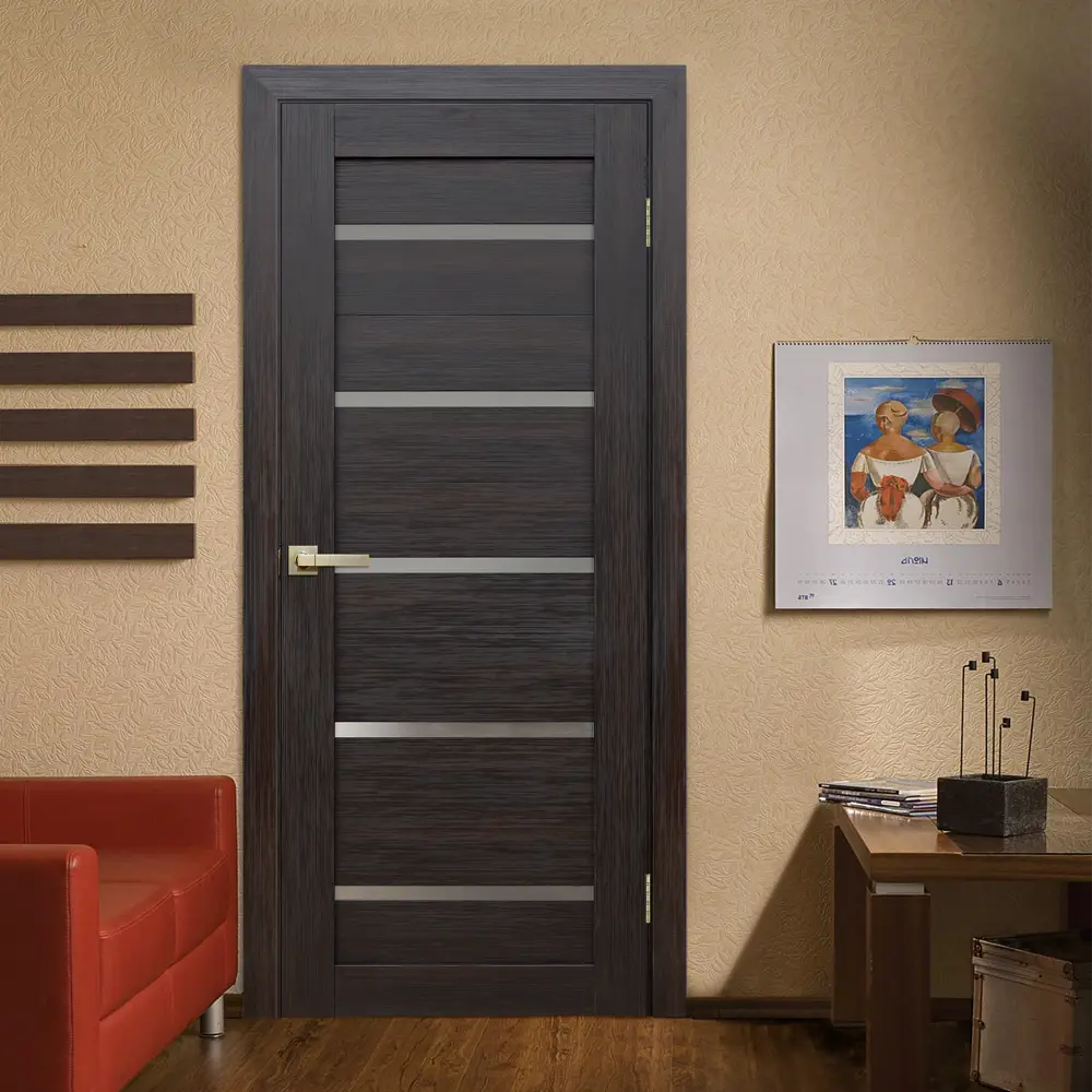 Комплект двери Artens Дукато глухая 90x200 см Hardflex цвет акация с добором 100 мм STLM-2139116 - Вид №1