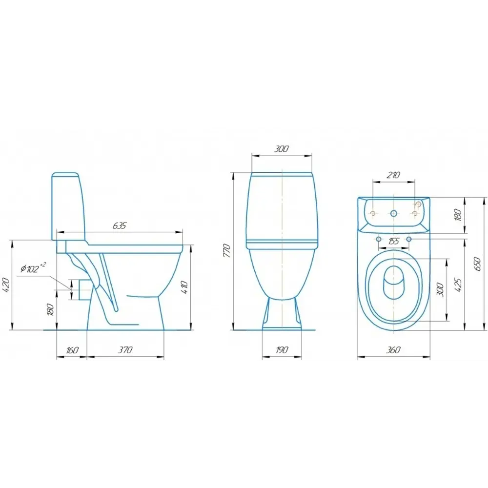 Унитаз-компакт Rosa Сенатор с двойным смывом и антибактериальным покрытием 89407919 STLM-1571934 - Вид №3