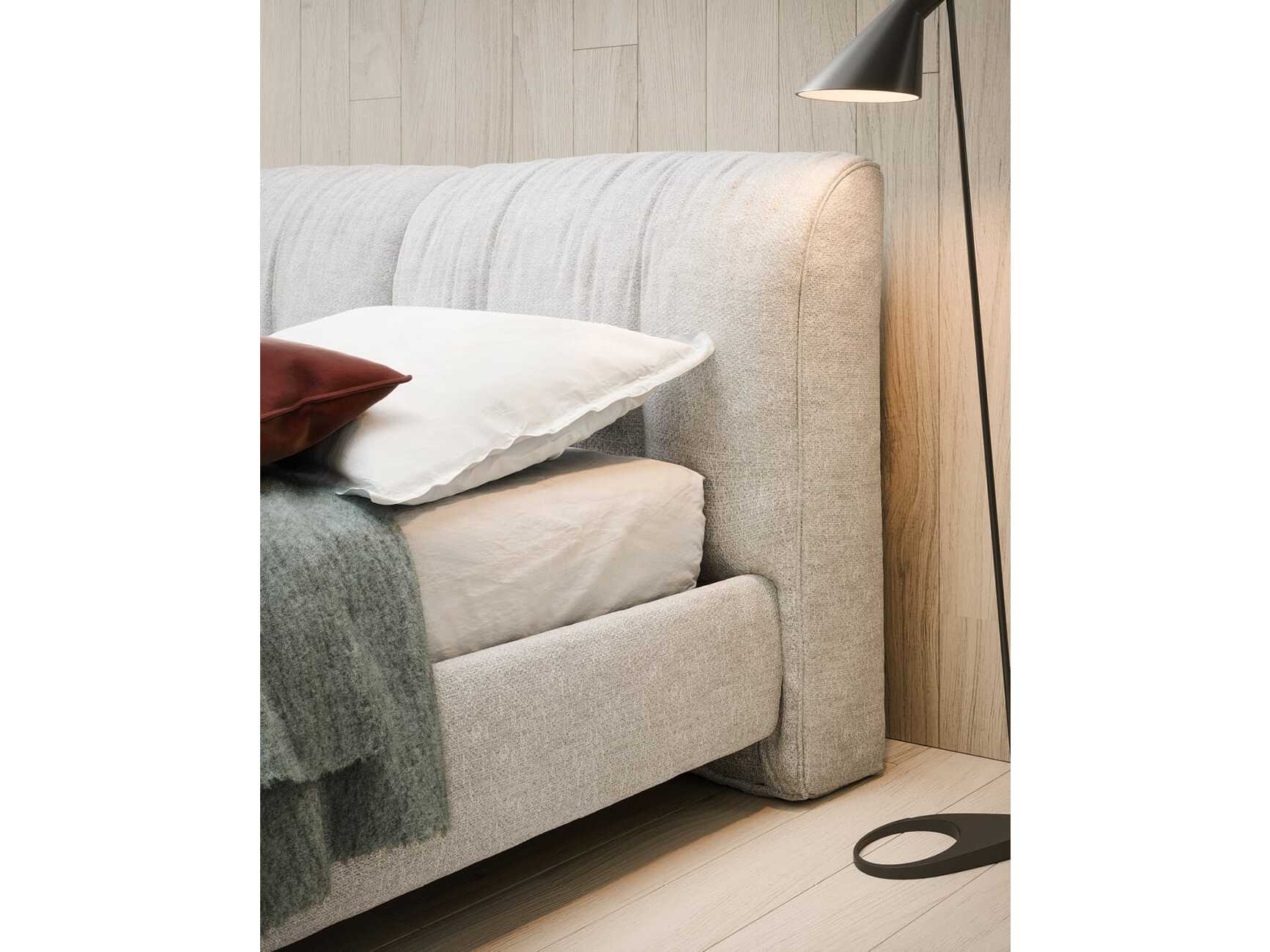 Двуспальная кровать-контейнер с мягким изголовьем Novamobili BELLEVILLE ARCH-00085108 - Вид №2