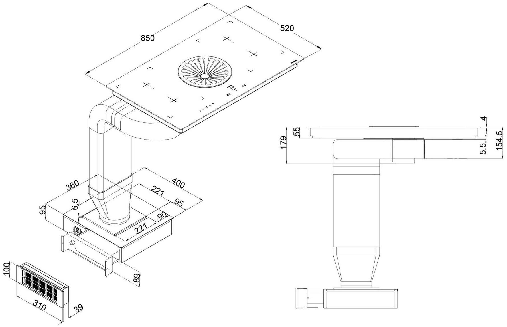 Silverline Стеклокерамическая вытяжка / варочная панель класса a +  3412  - Вид №8