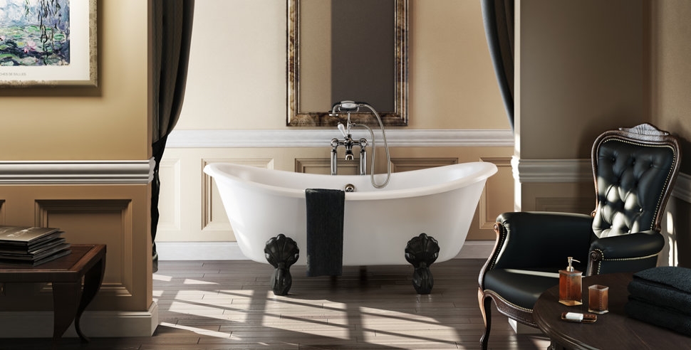 Ванна акриловая Bateau двусторонняя с ножками E11 BLA Bateau Burlington T10F, E11 BLA - Вид №1