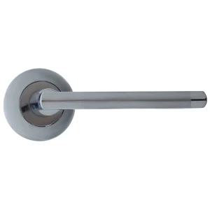 Ручки дверные на розетке Inspire ZC-12-L1/S1, ЦАМ, цвет глянцевый хром 15475851 STLM-2012113
