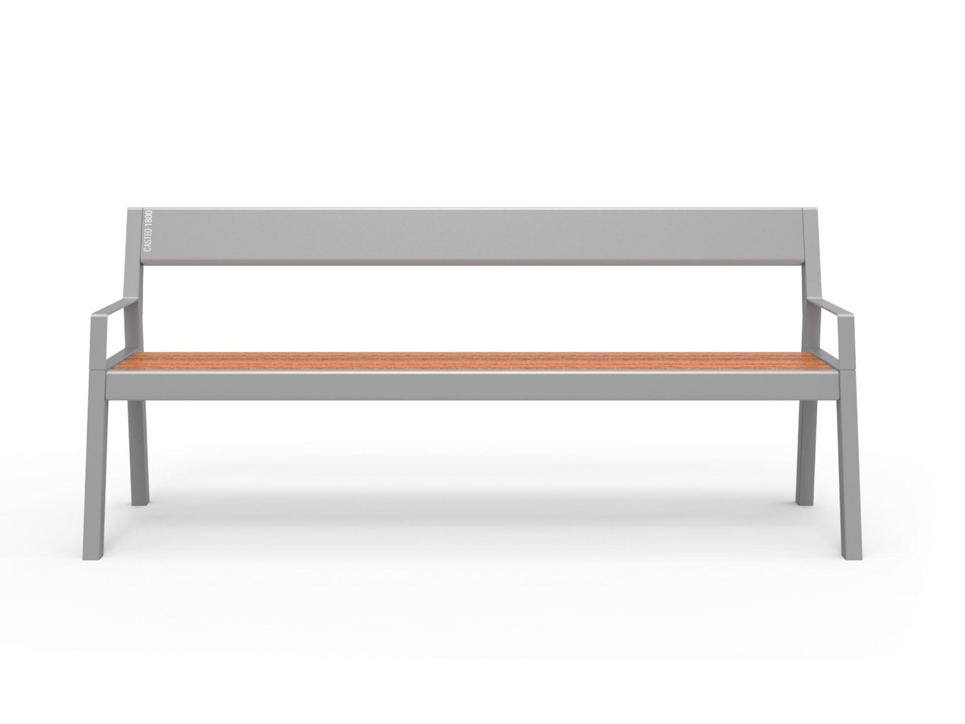 Стальная скамья со спинкой с подлокотниками City Design Casteo ARCH-00032759 - Вид №7