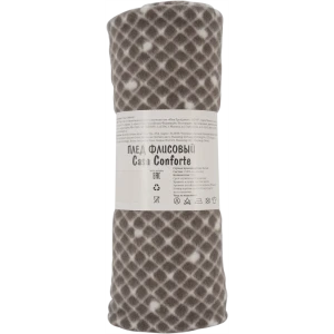 Плед «Лестер» 130х170 см флис цвет коричневый