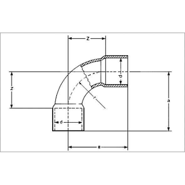 15002A15 SANHA 5002A отвод 90° ВП-ВП,  15 мм  - Вид №1