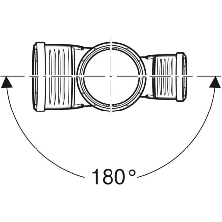 GEBERIT 390.567.14.1 Крестовина со смещенным впуском Geberit Silent-PP 87,5°  - Вид №2