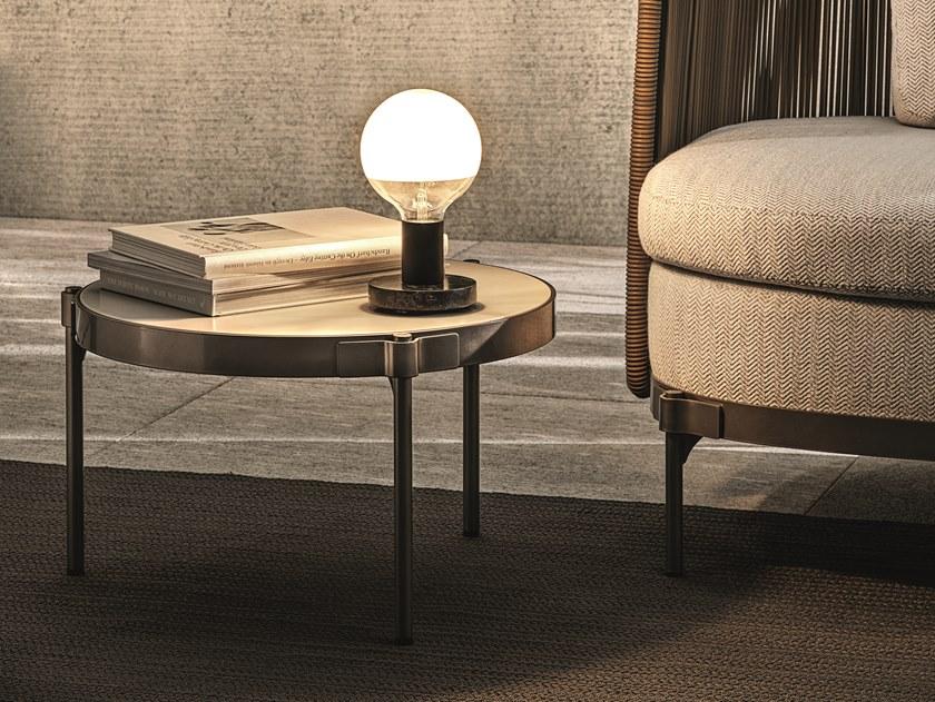 Minotti Круглый столик для сада из камня Tape cord outdoor sun-id-1362217 - Вид №1