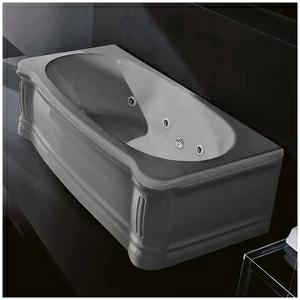 Ванна Gruppo treesse New Classic STD-V6777-SX-SE серая с гидромассажем прямоугольная левая