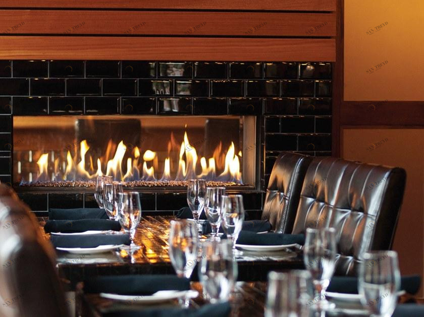 BRITISH FIRES Двухсторонний газовый камин, встроенный в стекло sun-id-1465382