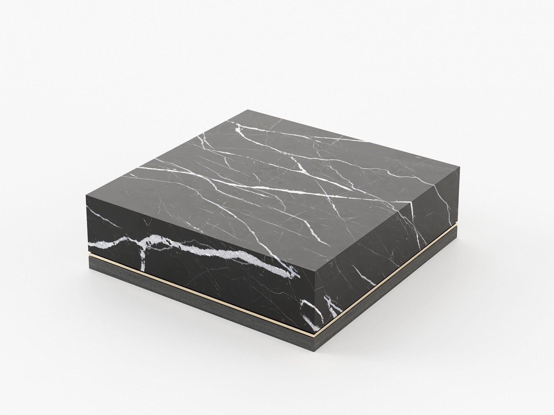 Квадратный низкий столик из черного мрамора Marquina Laskasas ARCH-00078263 - Вид №1