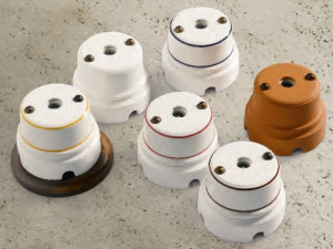 Керамическая одиночная электрическая розетка