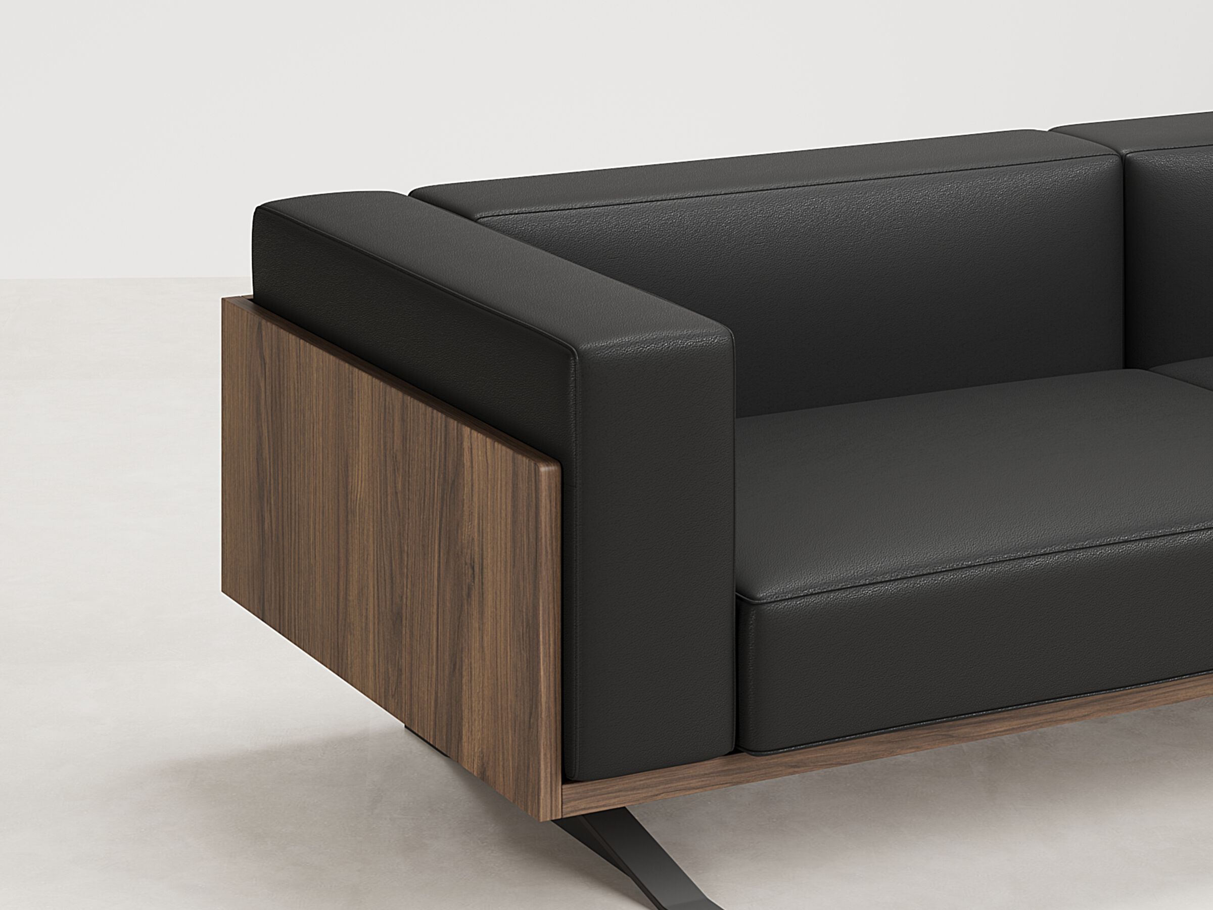 3-местный кожаный линейный диван WORKSPACE BOSTON ARCH-00112368 - Вид №4