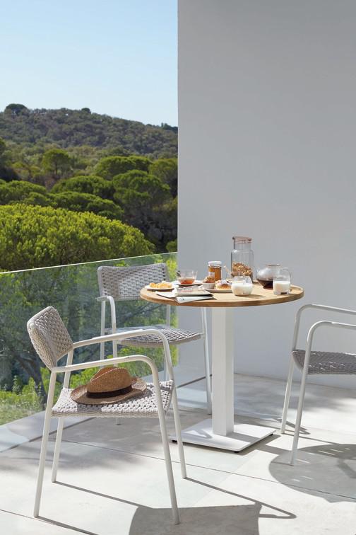 MNST1246 Обеденный стол pa lava 90см x 90см Manutti Napoli - Вид №8