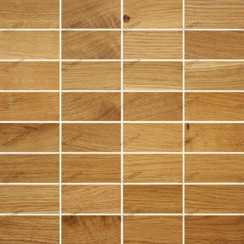 Мозаика и 3D панели из дерева Da Vinci Мозаика 8x4 002 Дуб Селект (Гладкая) 288х288 мм 1301100002