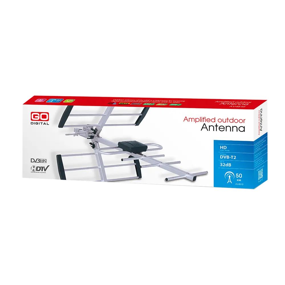 Антенна телевизионная наружная AV 4510 с усилителем 82365442 STLM-2047488 GODIGITAL  - Вид №9